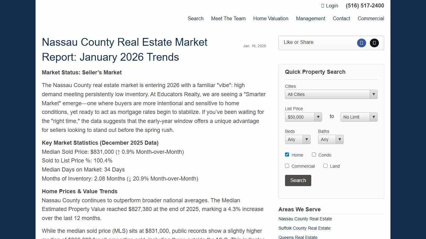 Nassau County Market Update: A Strategic Start to 2026